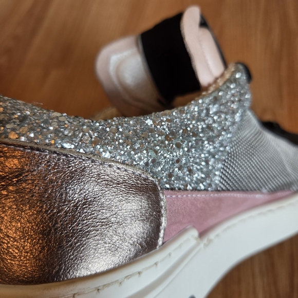 Piranha Low Top Distressed Glittery Leather Casual Sneakers Shoes Size EU 37 - Picture 15 of 16